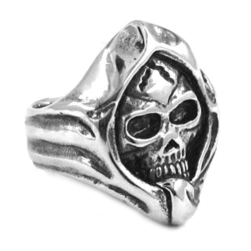 Stainless Steel Skull Ring SWR0267 - Click Image to Close